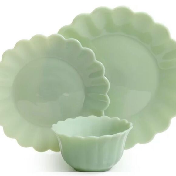 The Pioneer Woman Timeless Beauty 12 piece Dinnerware Set, Jade: Jadeite - Picture 2 of 6